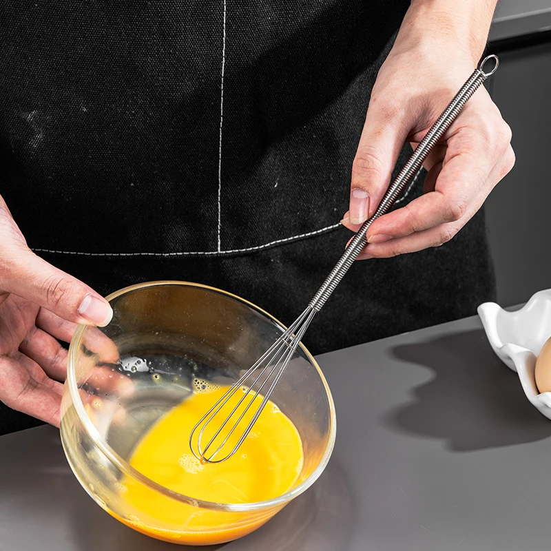304 stainless steel mini small egg beater manual stirring artifact small egg beater handheld household egg draw
