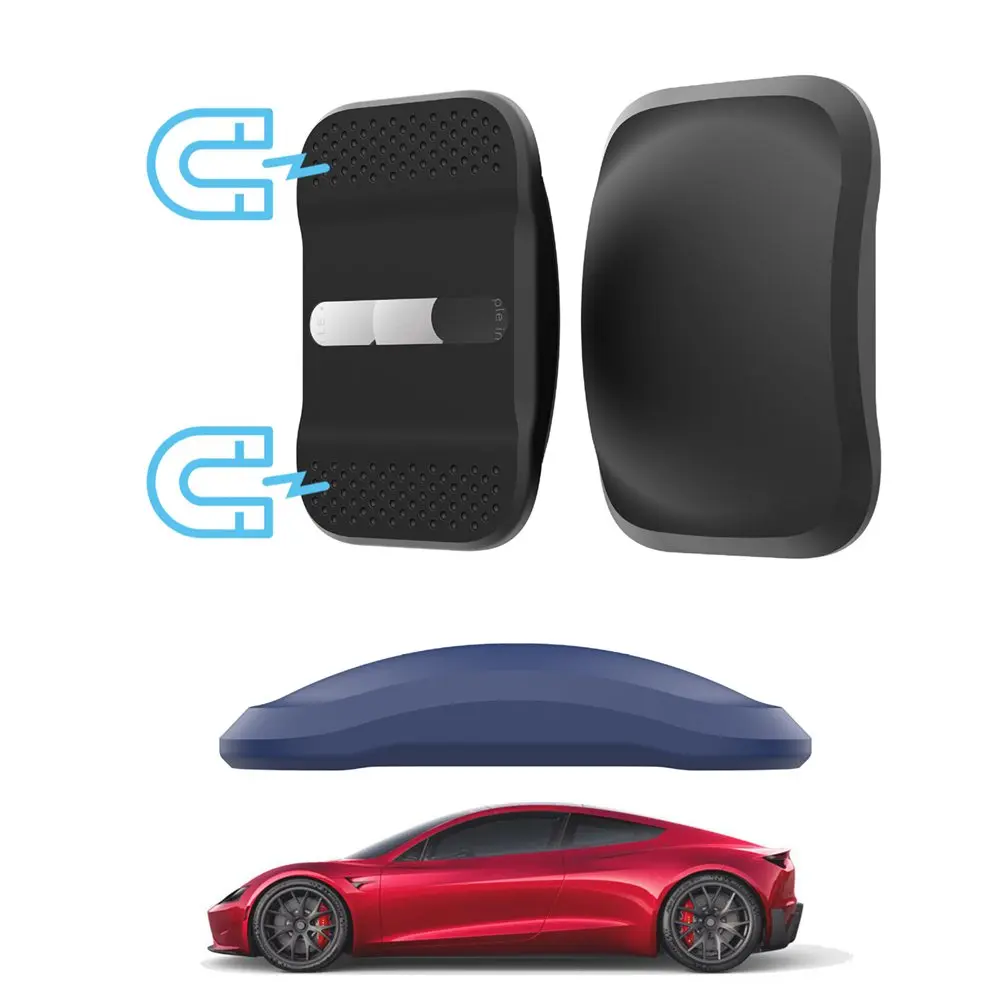 

Magnetic Case for AirTag Holder Hidden Silicone Protective Cover for Air Tag Tracker Cars, Bikes, Luggage, Motorcycle Anti-theft