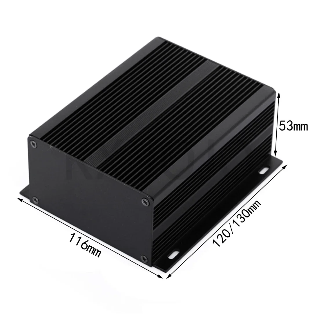 Aluminum Enclosure 116*53*120/130mm Integrated Waterproof Case Silver/Black PCB DIY Instrument Electronic Box