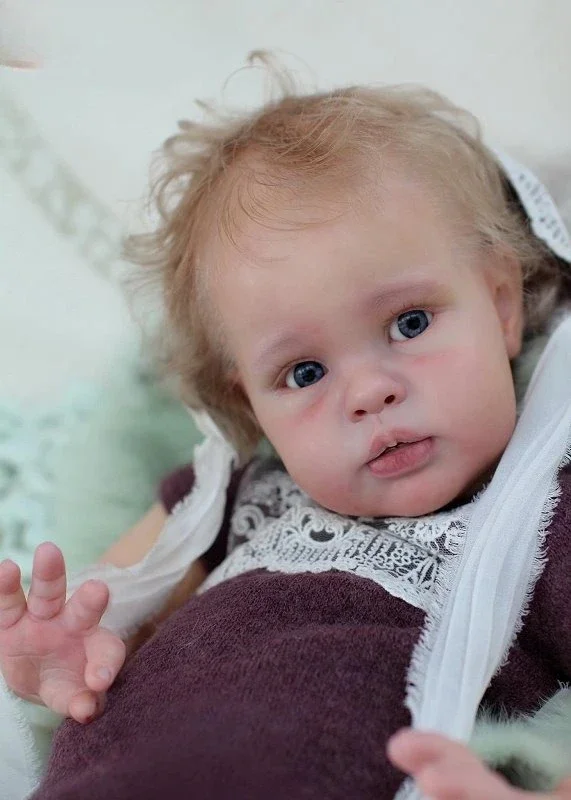 

NPK 24'' Bebe Ellie Very Lifelike Reborn Doll Kit Painted Doll Kit Unfinished Doll Parts with Hand Rooted Hair