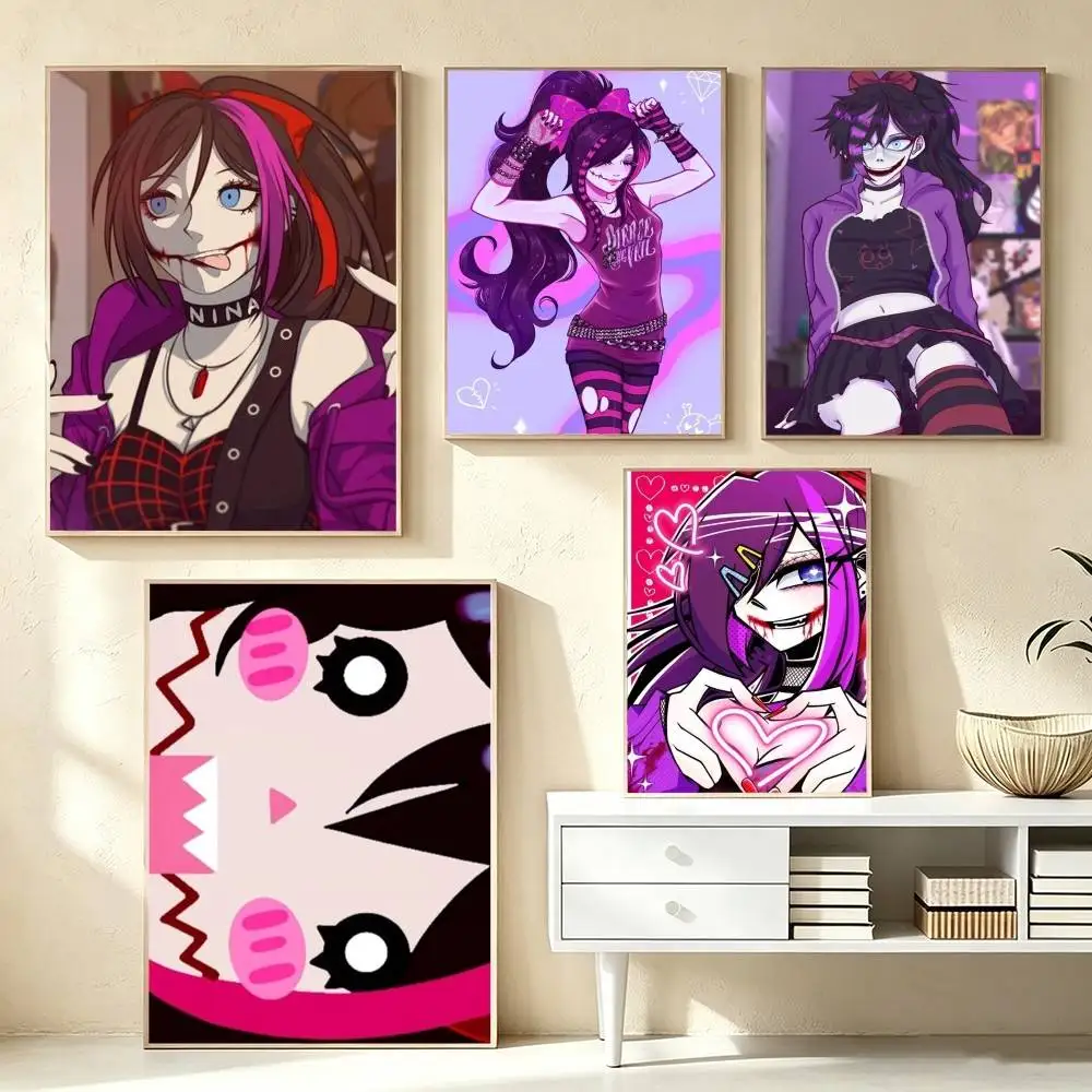 C-Creepypasta Killer Nina  Poster High Quality Dorm Living Room Aesthetic Wall Decoration Painting Stickers Gift