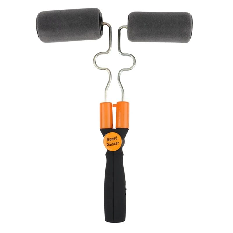 طقم فرش دوارة طلاء بقضيب تلسكوبي ، متين ، برأسين ، ديكور منزلي ، حائط ، تصنعه بنفسك ، طلاء إبداعي ، جديد ، 2 *