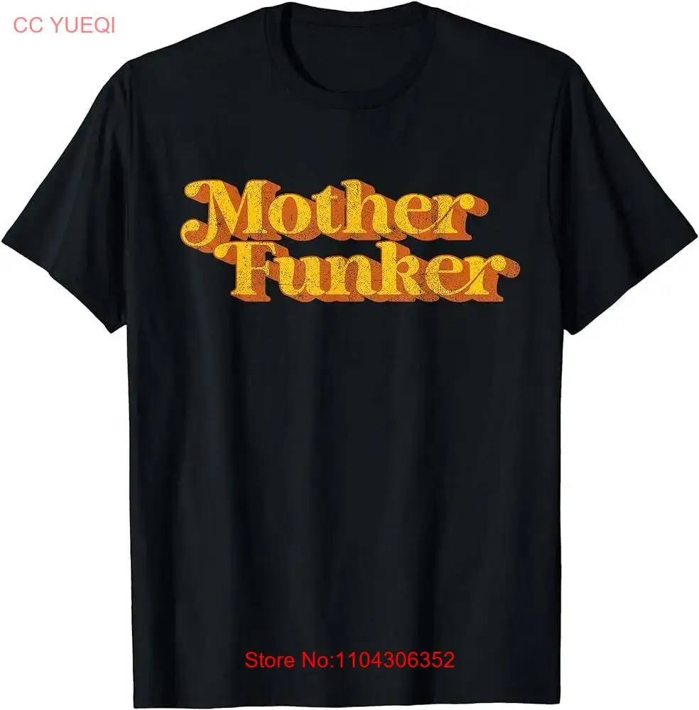 Retro Mother Funker Funny Vintage Disco 70's Party Costume T-Shirt long or short sleeves