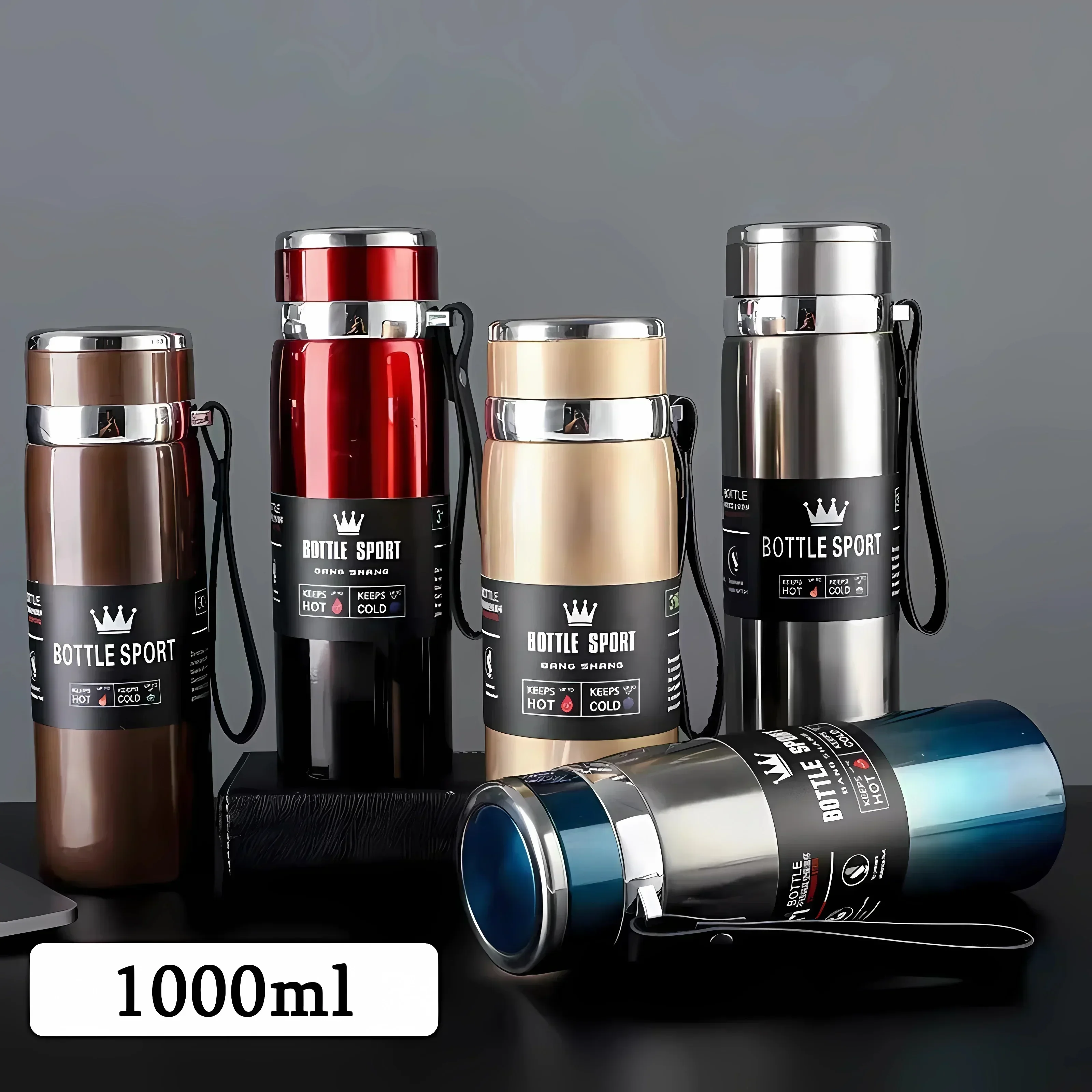 1L bouteille d'eau thermique garder la bouteille d'eau froide et chaude Thermos pour l'eau en acier inoxydable thé café flacons sous vide bouteille Thermos