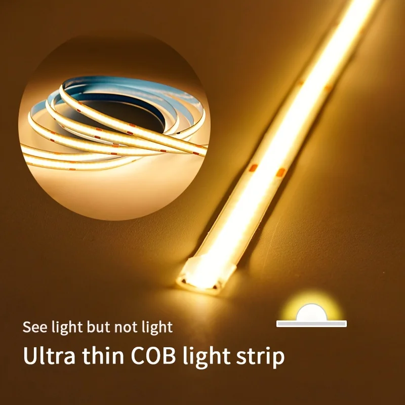 USB COB LED Strip Light DIY TV Mirror Backlight 320LEDs/M 5V Ribbon Tape Touch Sensor Dimmable Lamp RA90 Kitchen Room Decoration