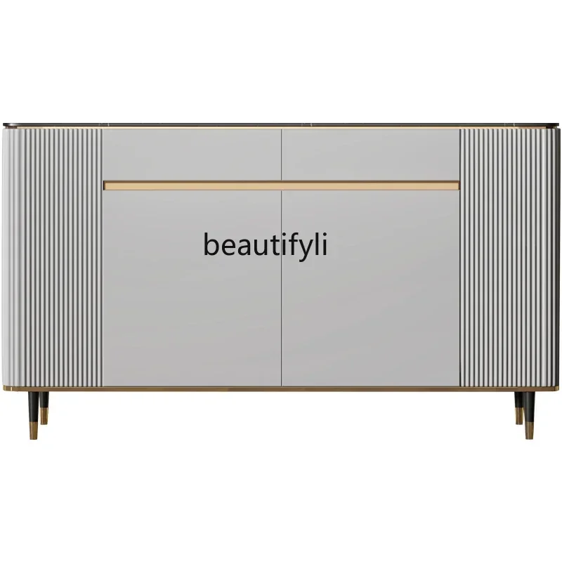 

Light luxury rock slab dining side cabinet household small apartment Italian restaurant storage cabinet