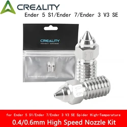 3D Printer 2PCS Copper Alloy Ender 3 V3 SE Nozzle Kit Spider High-temperature Hotend 0.4mm/0.6mm Nozzles for Ender 5 S1/Ender 7