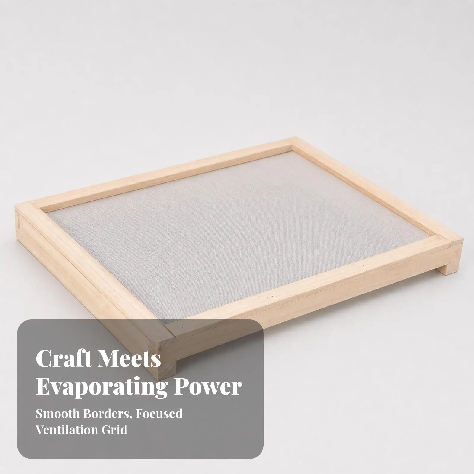 Flat Wood Drying Net for Incense with Corner Feet and Pressing Strips