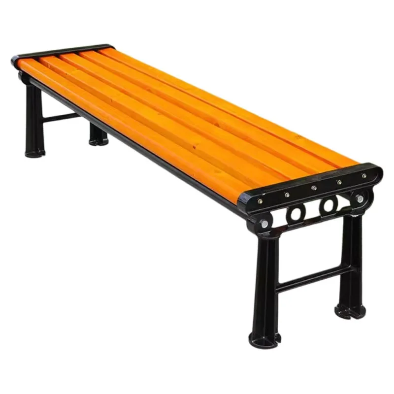 

Park chair, outdoor leisure garden chair, cast iron preservative wood, plastic wood seat, long chair commercial