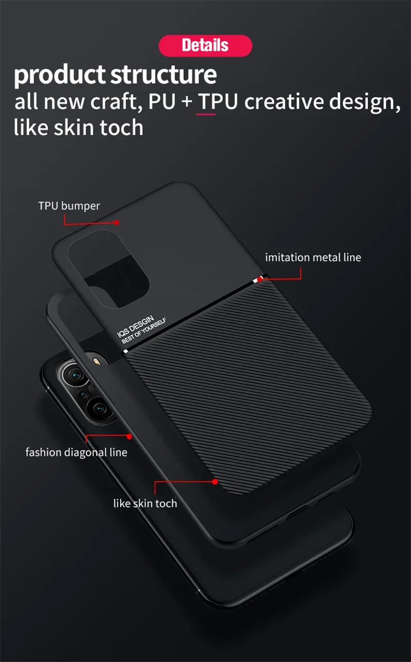For Xiaomi Poco F3 Case Car Magnetic Holder Leather Plate Back Cover For Pocophone Little Poco F3 F 3 PocoF3 F3poco Phone Cases