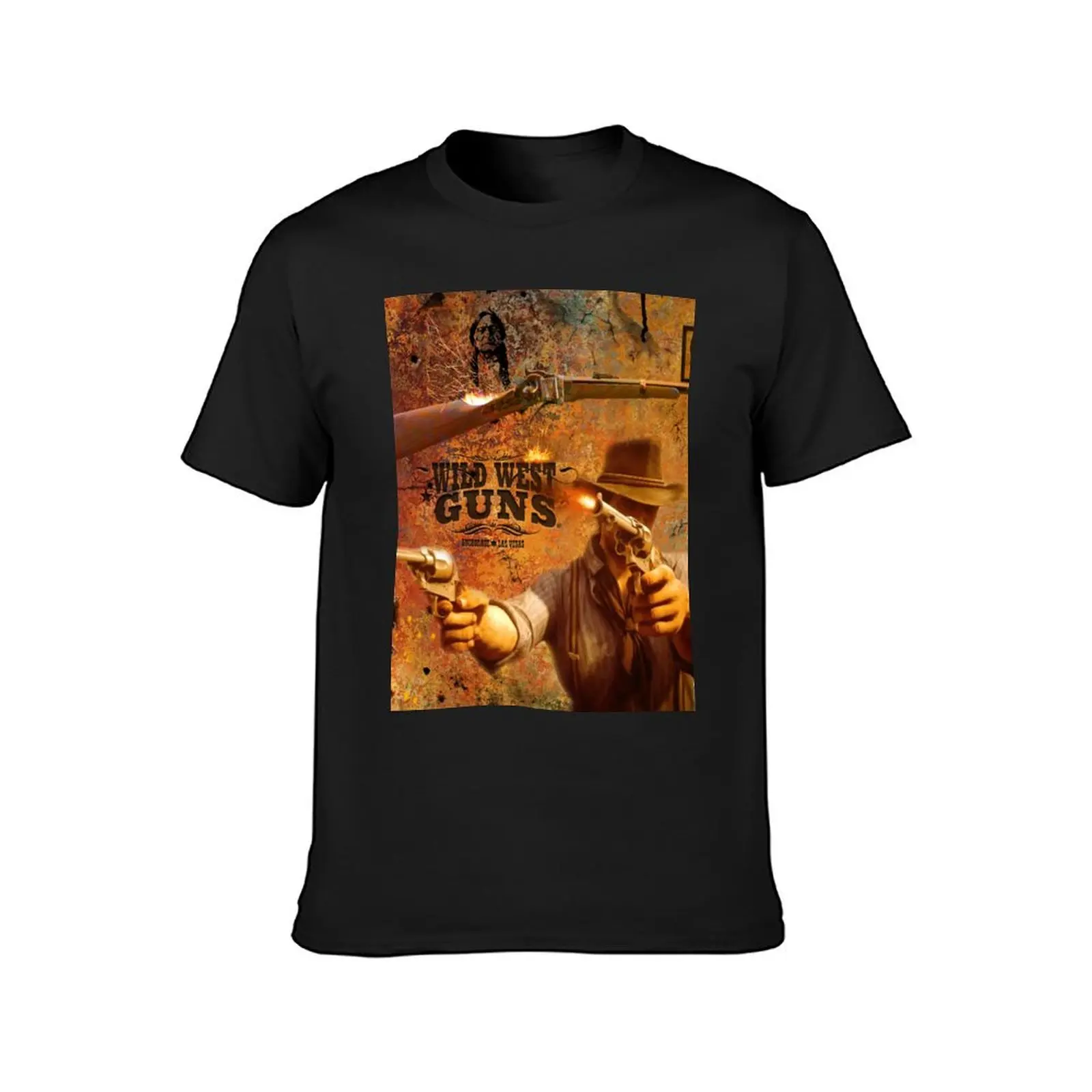 WILD WEST GUNS T-Shirt customizeds blanks mens graphic t-shirts hip hop