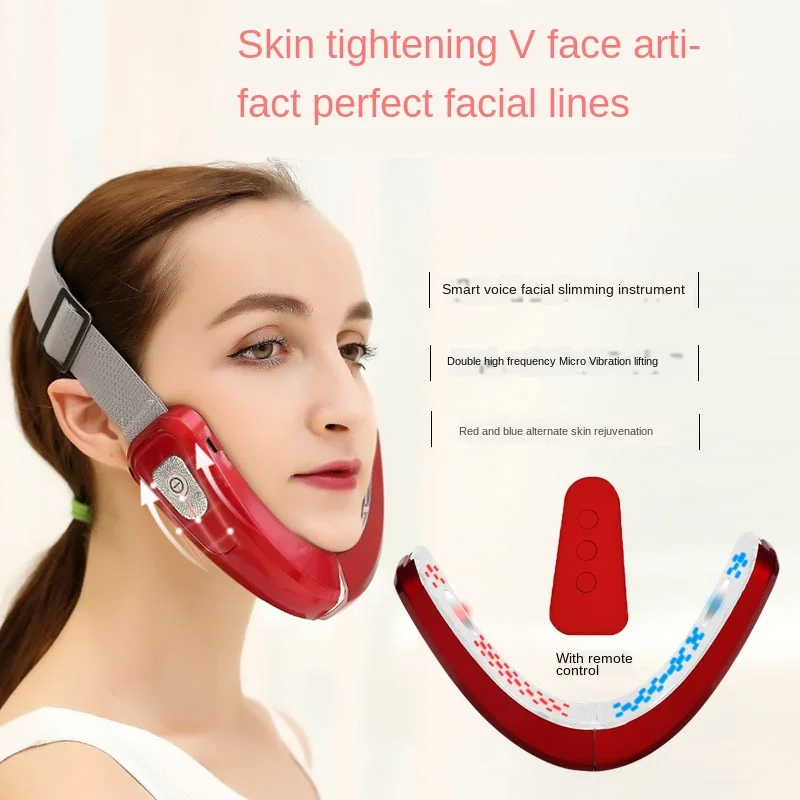 Instrument amincissant pour le visage, Vibration à Micro-courant, masseur du visage au Double menton, petit outil amincissant pour le visage en V