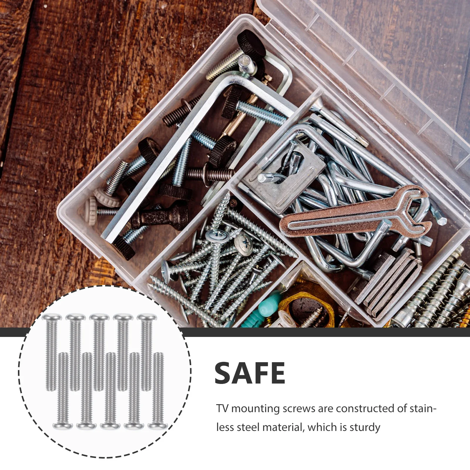 

Набор из 10 винтов с полукруглой головкой из нержавеющей стали M8x45 мм с крестообразным шлицем для крепления к стене, кронштейнов, гипсокартона