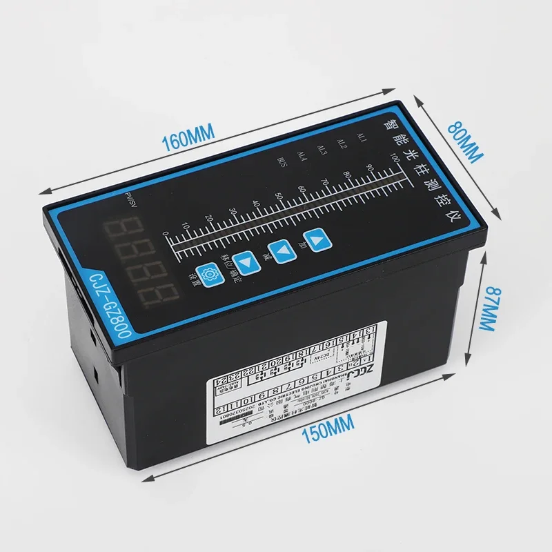 AC220V Liquid Level Controller with Light Bar Display Column Chart Visual Indicator for Water Oil Tank Monitoring 4-20ma rs485