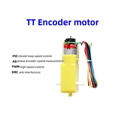 1PCS TT Micro DC Speed Motor 130 Balance Car 6V Encoder AB Phase Robotic Four-Wheeler