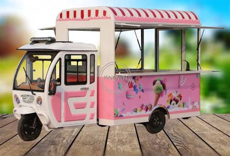 New Arrive ! Hot Sale Customized 3.8m Long Food Kiosk Design Electric  Food Truck Trailer Ice Cream Food Cart