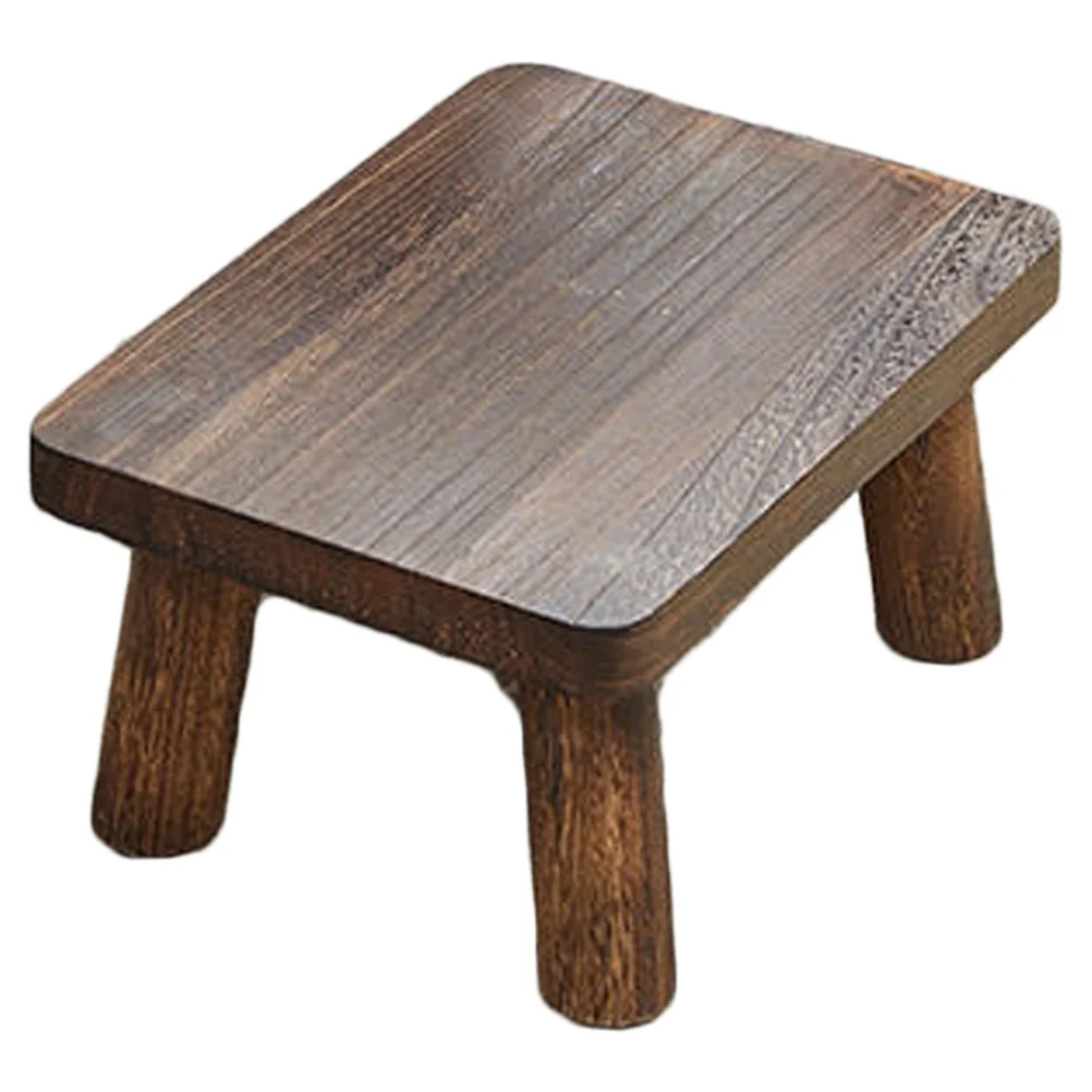 

Wooden Step Stool Rectangle Small Foot Stool for Kitchen Home Room Long Term Use Smooth Surface High Grade