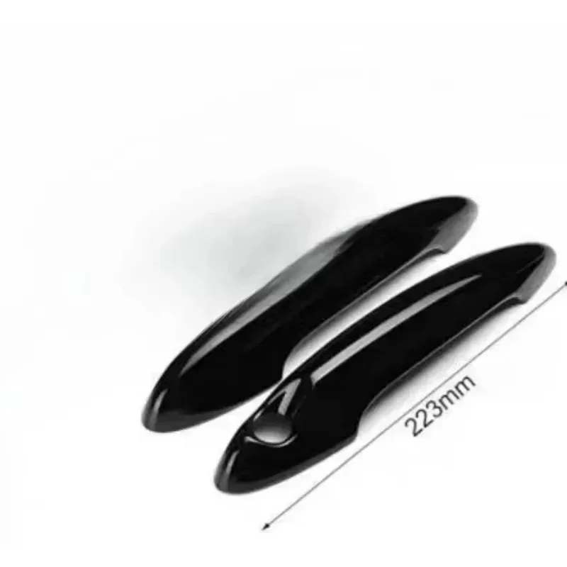 Para 2 pçs r50 r52 r53 r55 r56 r57 r58 r59 r61 para preto brilhante maçaneta exterior da porta do carro replac popular