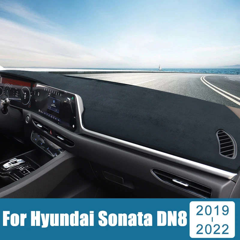 

For Hyundai Sonata DN8 N Line 2019 2020 2021 2022 Car Dashboard Cover Avoid Light Pad Sun Shade Anti-UV Carpets Non-Slip Mats