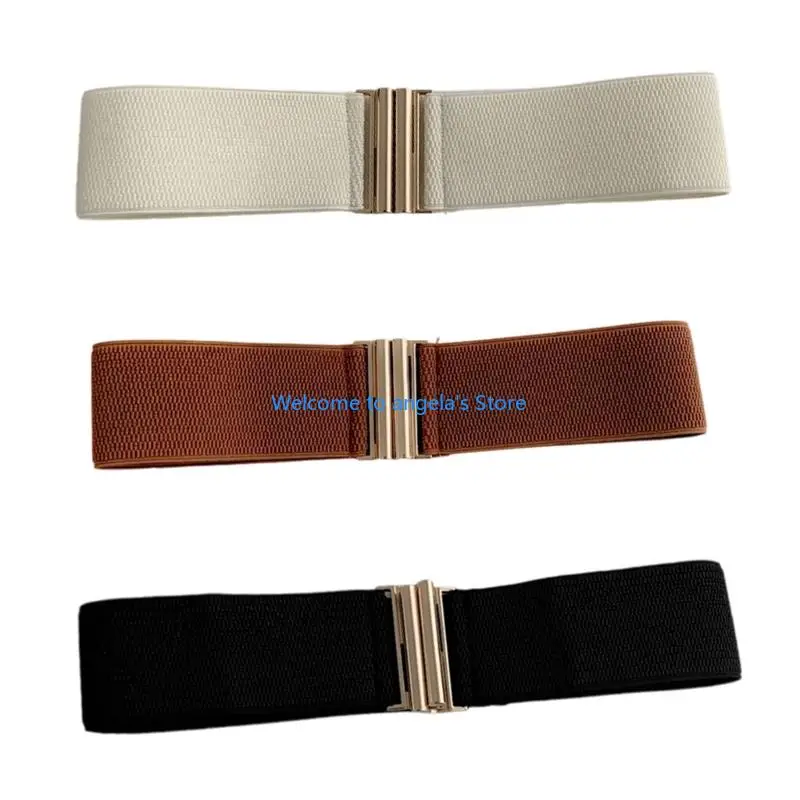 

X4YC Женский эластичный пояс из сплава с акцентом на животе, удобный ремень из полиуретана