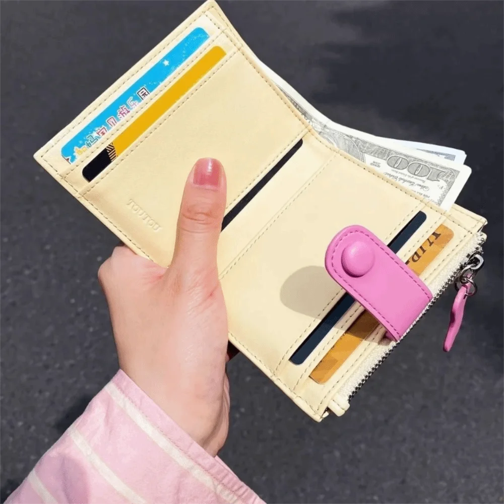 Dopamin Farbe Dackel Stickerei Geldbörse Mäppchen Cartoon Pu Brieftasche Ins Koreanischen Stil Kleine Artikel Tasche Weibliche/Mädchen