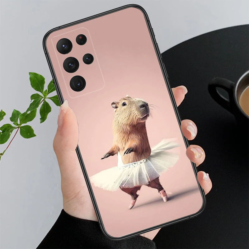 Cartoon Capybara Phone Case For Samsung A35 A55 A54 A15 A25 A05s A05 A22 A24 A52 A33 A34 M34 M14 M54 M23