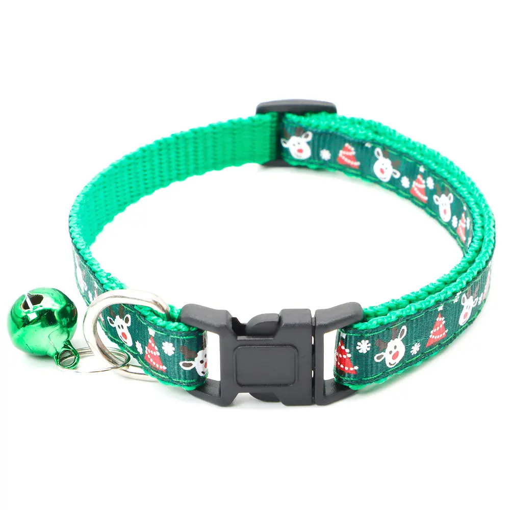 Christmas Safety Buckle Dog Collar Snowflake Tree Christmas Pet Collar Adjustable Collars Cat Collar Pet Accessories Wholesale