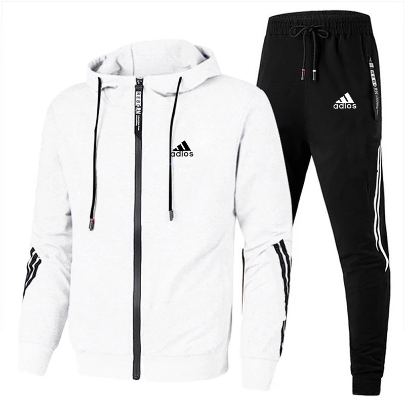 Spring Autumn Men Tracksuits Sets Long Sleeve Hoodie+Jogging Trousers 2 Piece Fitness Running Suits Sportswear Casual Clothing - view 2