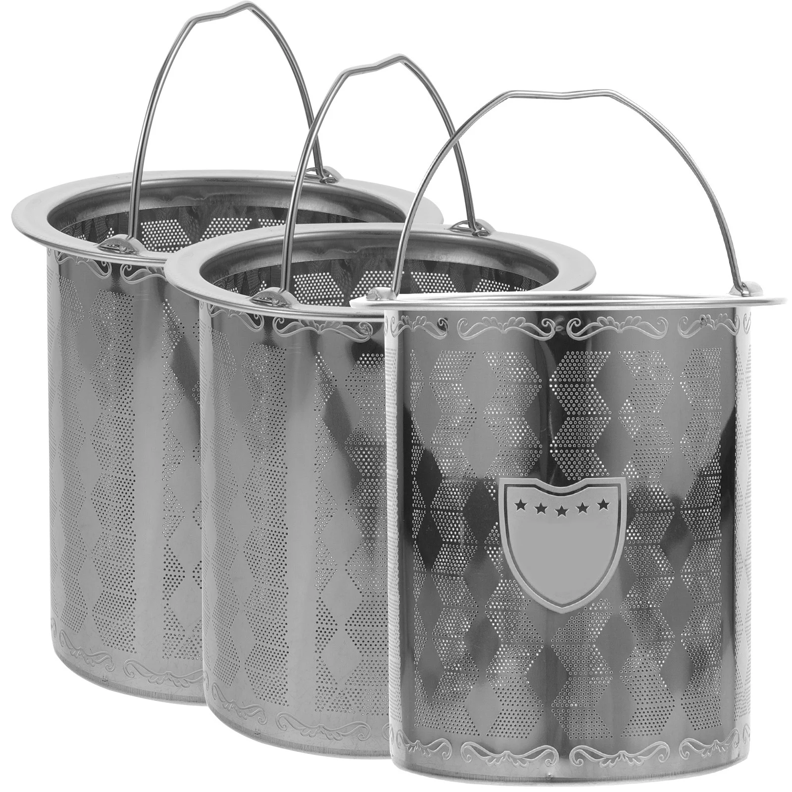 

3Pcs Stainless Steel Tea Pot Infuser Insert Mesh Strainer Filters for Home Kitchen Teapot Infuser Insert