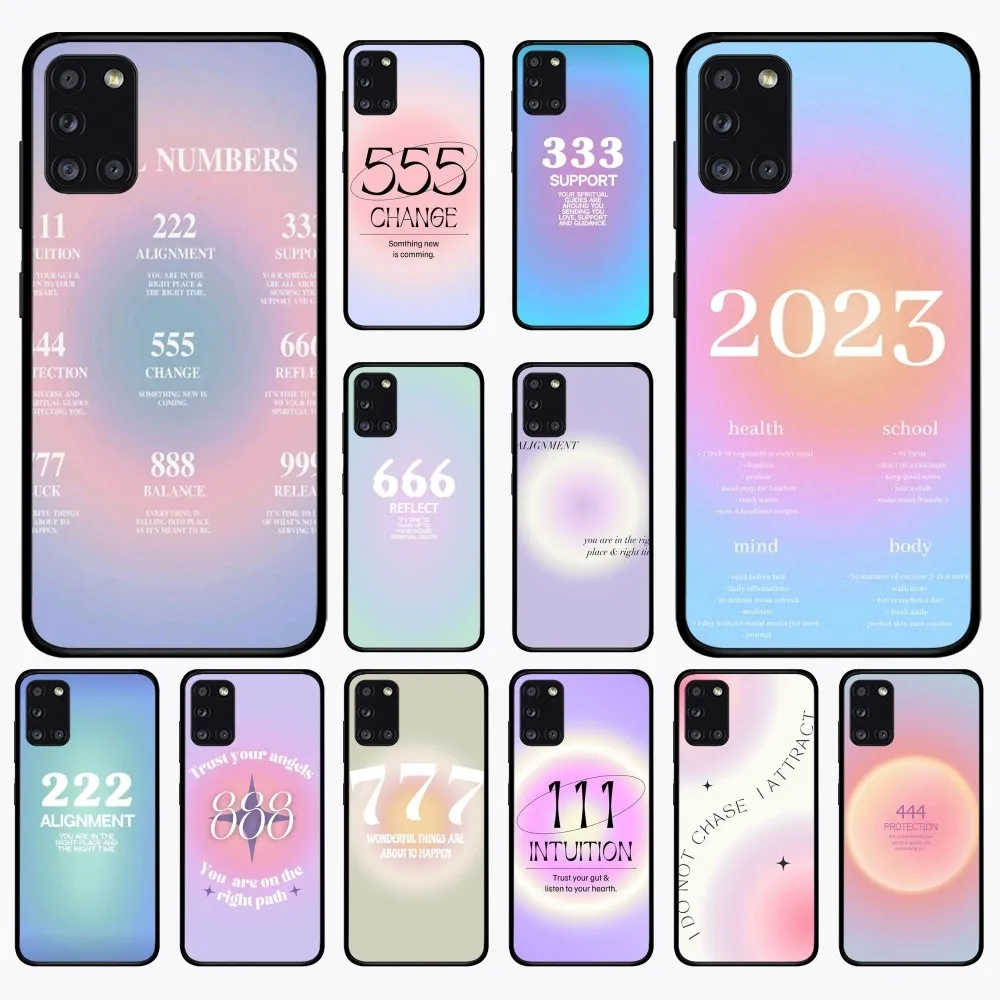 Angel Numbers Angel Energy Phone Case For Samsung A 10 11 12 13 20 21 22 30 31 32 40 51 52 53 70 71 72 73 91 13 Shell