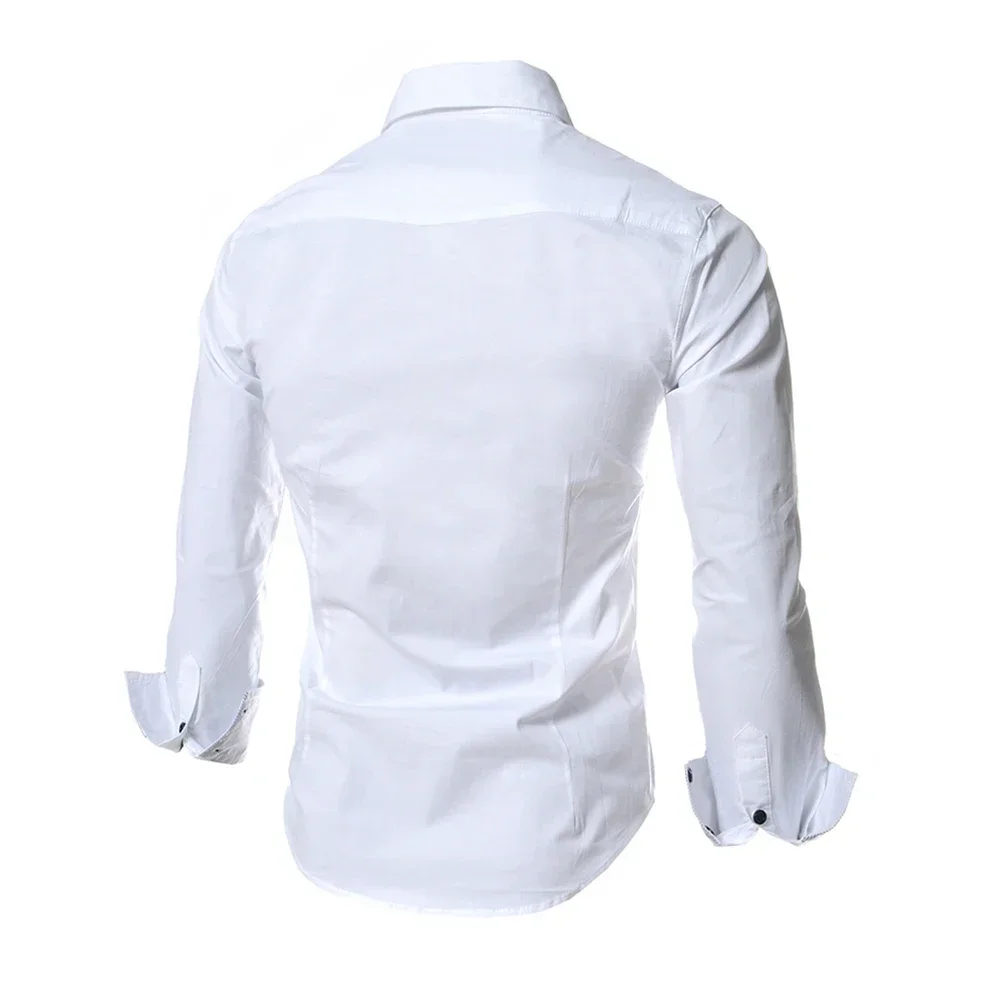 

Snug and Slim Men's Formal Business Dress Shirts Casual Look Long Sleeve Button Down Perfect from Spring to Winter