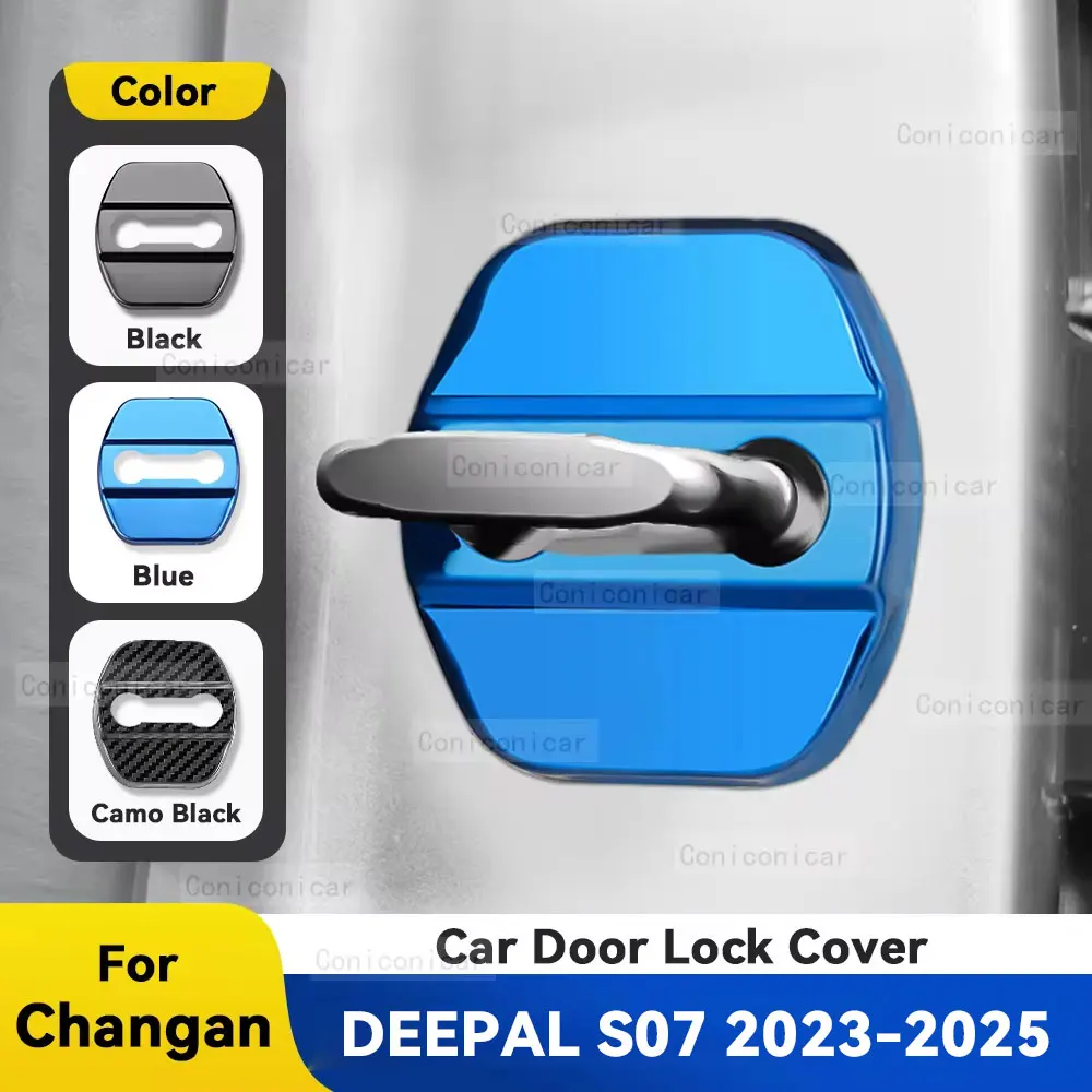 Car Door Lock Buckle Cover Anti-rust Cover Decoration Stainless Steel Protection Accessories For CHANGAN DEEPAL S07 2023-2025