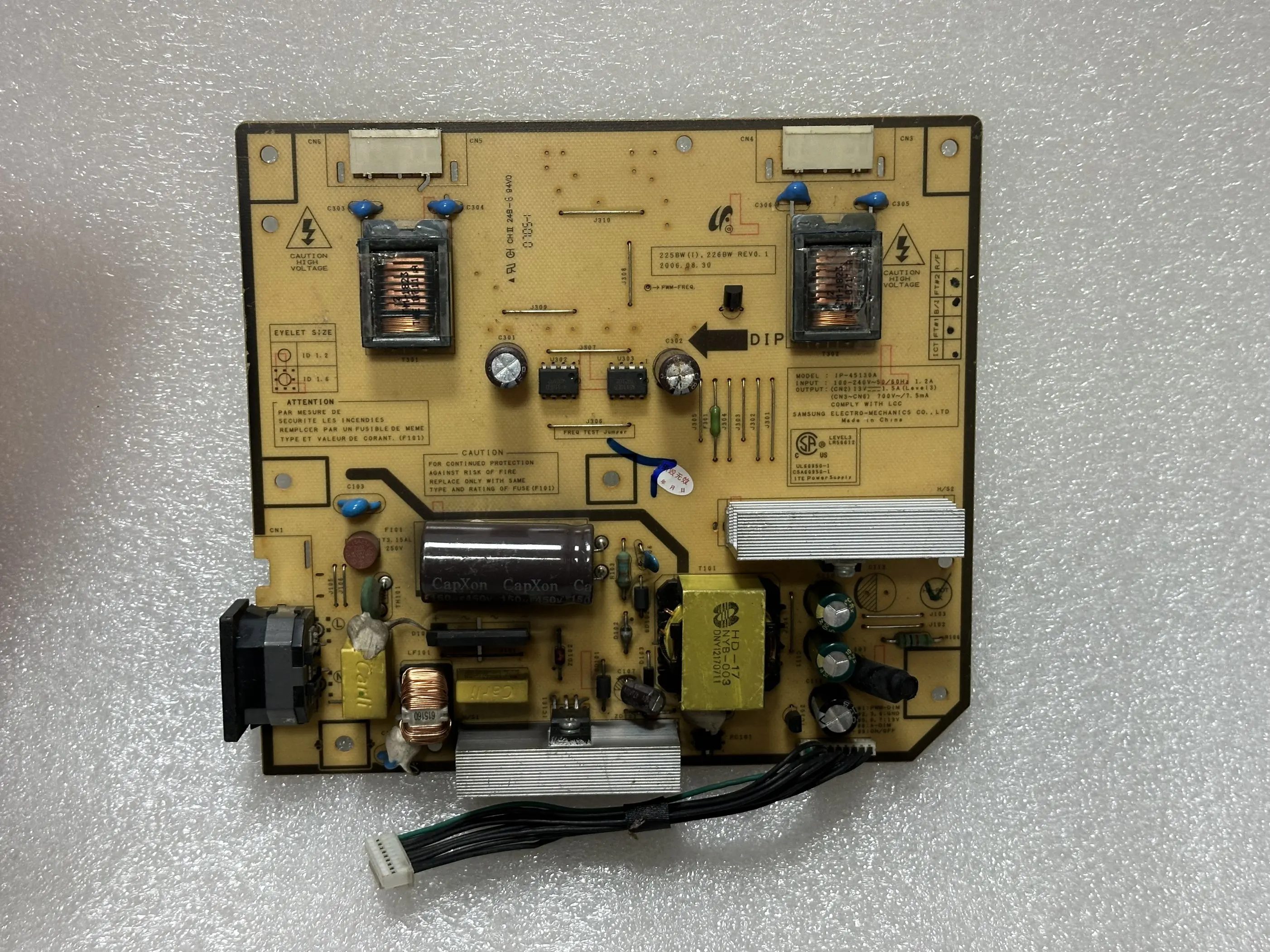 Номер платы: Плата питания 225BW 206BW Высоковольтная плата питания 226BW IP-45130A