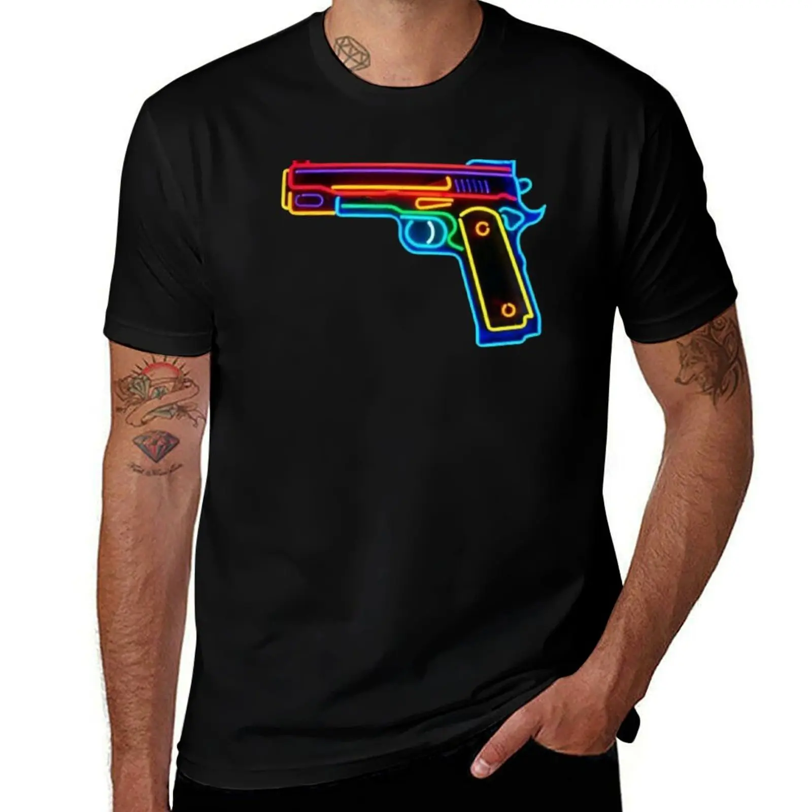 

Laser pistol T-Shirt t shirts for man pack cotton funny t shirts dark humor essential t shirt T-Shirt