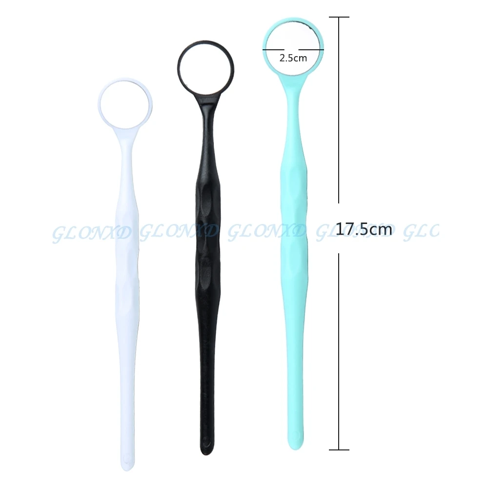 2pcs/bag Dental Examination Mirror Dentist Oral Examination Mirror Autoclavable Stainless Steel Lens DentistryTools Random Color