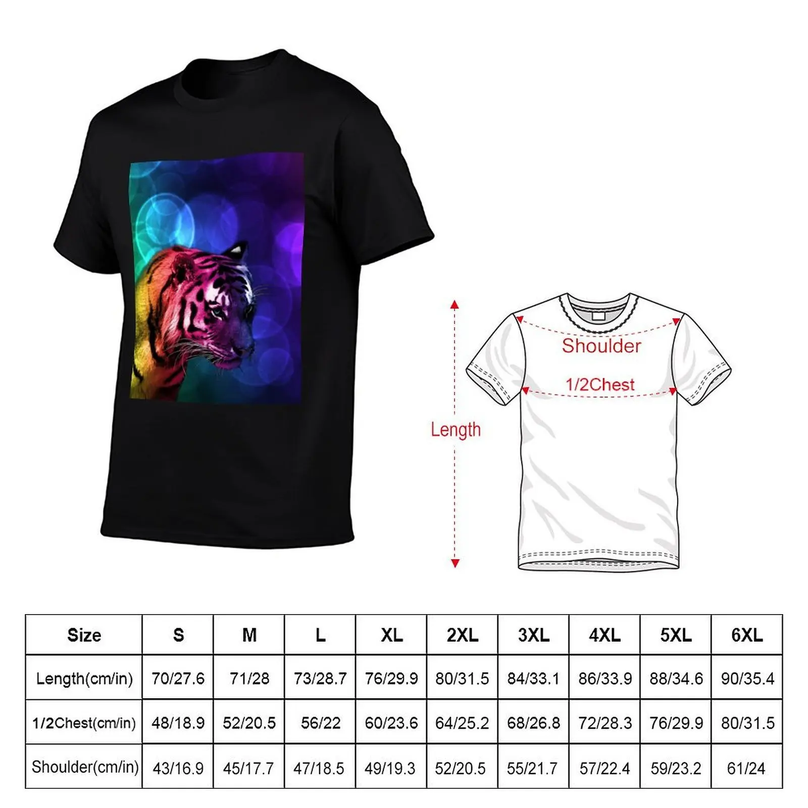 TIGER T-Shirt Basic Simple Casual Short Sleeve Tee