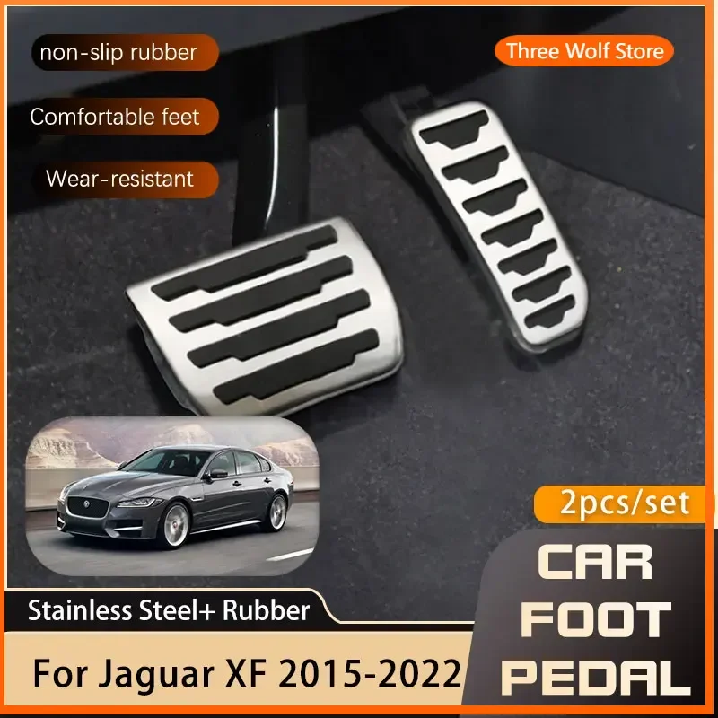 

AT MT Car Foot Pedal For Jaguar XF XFL X260 2015 2016 2017 2018 2019 2020 2021 2022 Clutch Brake Non-slip No Drilling Pedal Pad