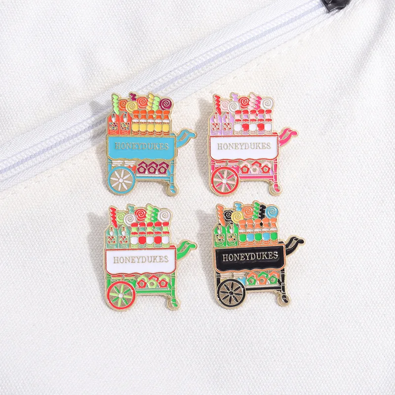 Cartoon Creative Cute Honeydukes Candy Drink Brooch Metal Enamel Pins for Backpack Bag Collection Gifts