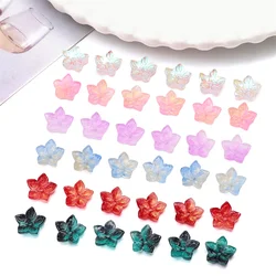 10pcs 13x12mm Handmade Glass Gradual Change Pointed Flower for Bracelet Necklace DIY Jewelry Making Accessories