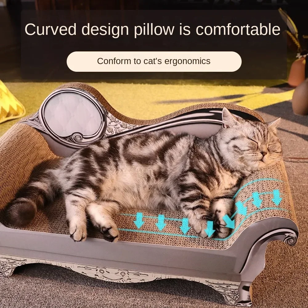 Cat Scratcher Sofa Bed - Corrugated Cardboard Scratching Lounge Luxury Scratching Post Furniture Protecter Cat