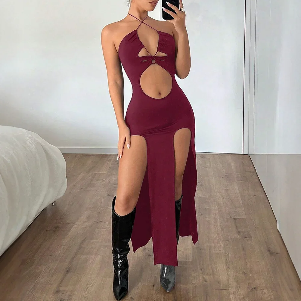 فساتين الربيع الصيف مثير انقطاع الشق بلا أكمام قبالة الكتف صالح و مضيئة فساتين النادي الليلي للنساء