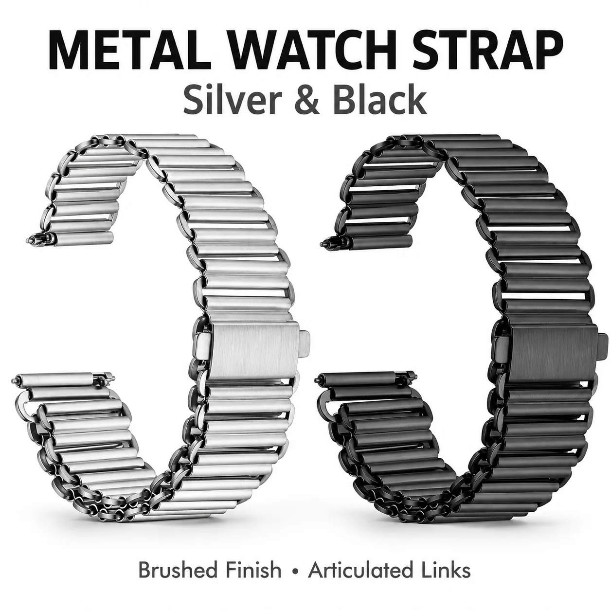 18mm 20mm 22mm 316L Stainless Steel Strap Quick Release Bracelet Bonklip Bracelet Metal Wrist Band for Men Women Universal Strap