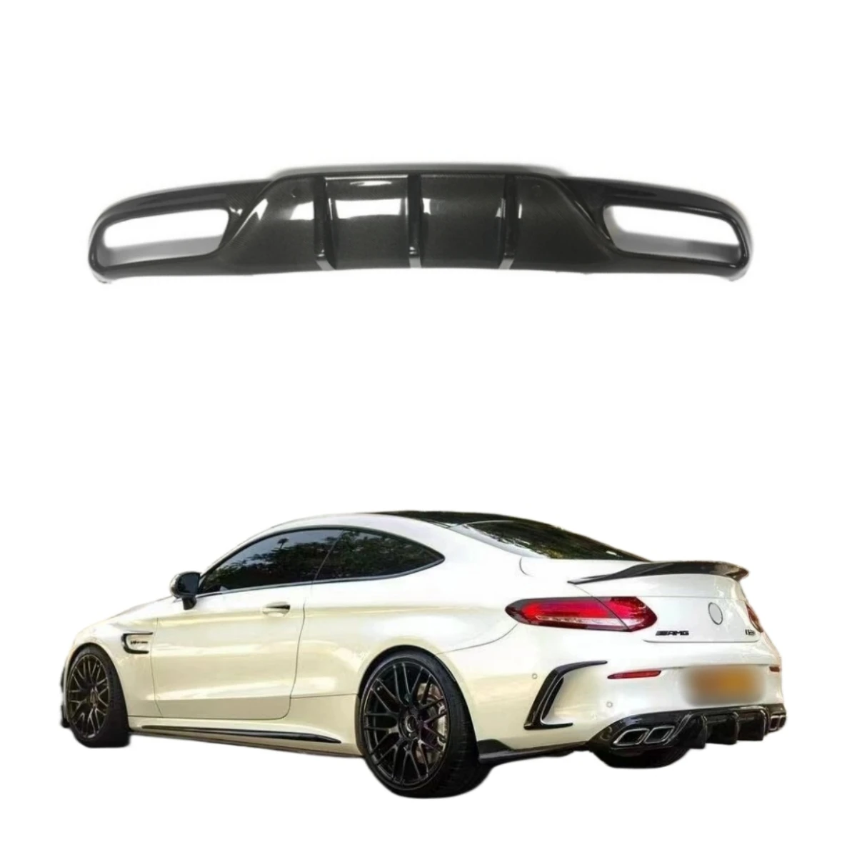 

Carbon Fiber Rear Bumper Diffuser Lip For Mercedes Benz W205 Coupe Car Auto Part