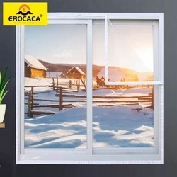 EROCACA Winter Window Insulation Film Indoor Windproof Warm Self-Adhesive For Energy Saving Clear Soft Glass Shrink Heat Film