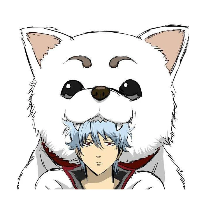 30cm Anime Kagura Pet Sadaharu muñeco de peluche juego Cosplay juguete almohada de peluche para regalo