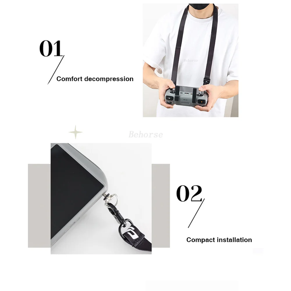 Cordão para dji rc2/rc/rc pro, alça de pescoço ajustável para controle remoto dji air 3s/neo/mavic 3/mini 3/air 2s, acessórios para drones