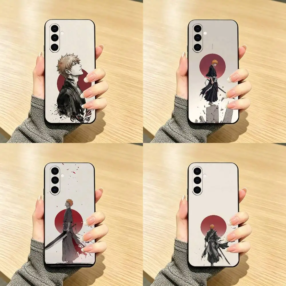BLEACH Ichigo Kurosaki  Phone Case Black Silicone Soft For Samsung Galaxy A73,A72,A71,A70,A53,A52,A51