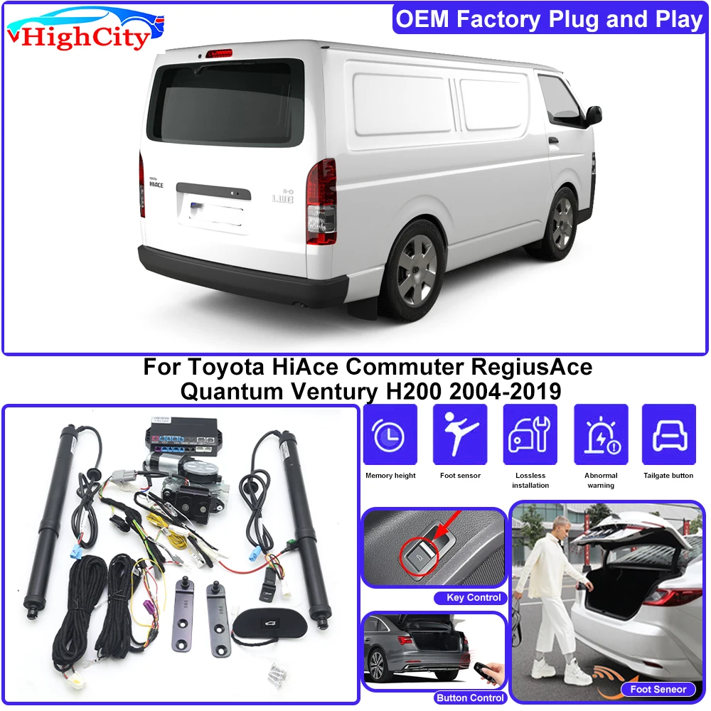 for Toyota HiAce Commuter RegiusAce Quantum Ventury H200 Lifting Kit Trunk Electric Tail Gate Lift Powered Tailgate Liftgate