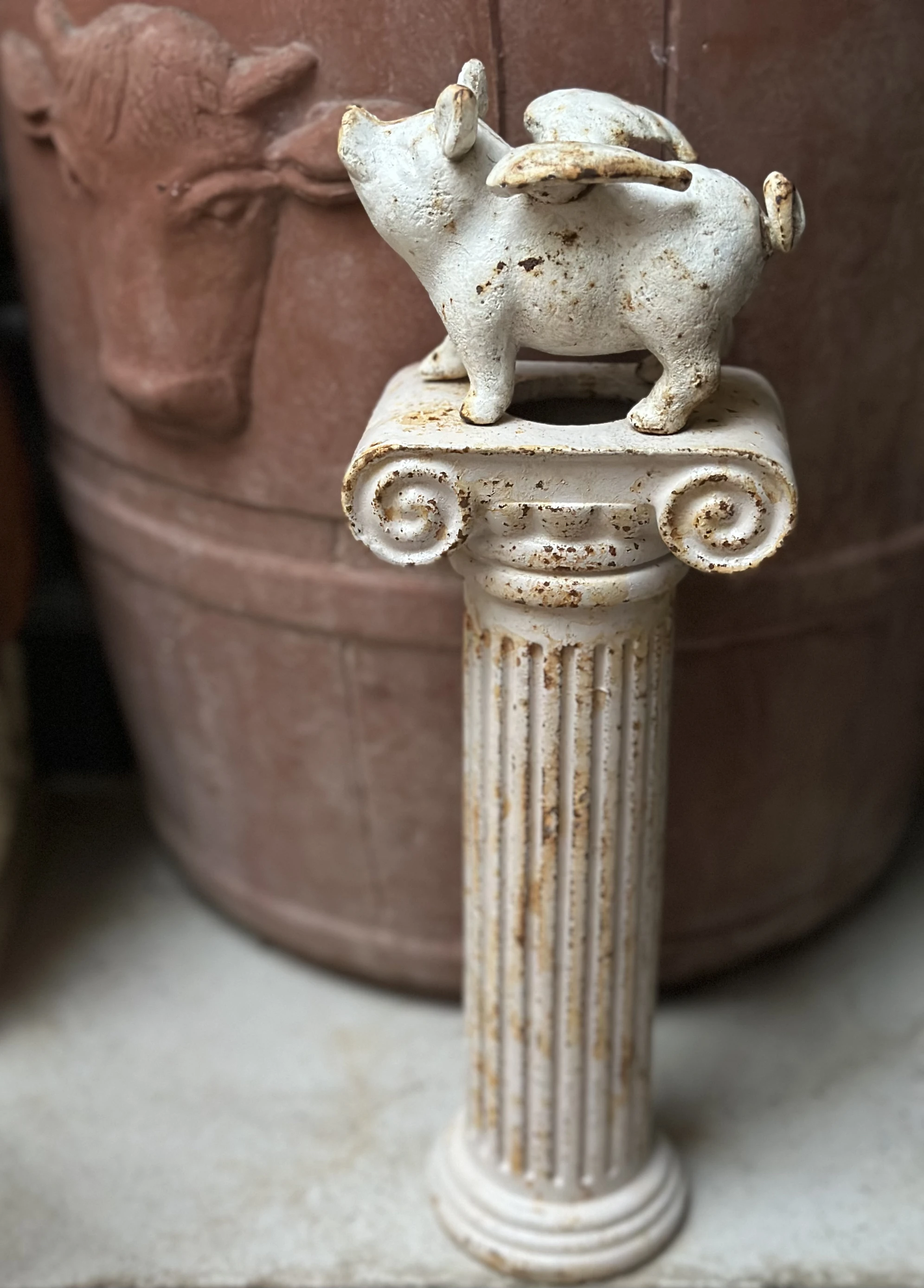 lost-wax-casting-iron-roman-column-decorative-garden-ornaments-precision-cast-base-flower-pot-cylinder-flower-stand-decorative