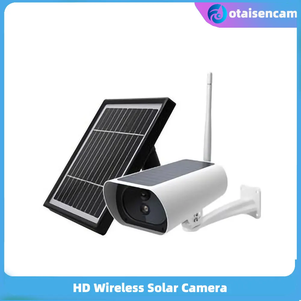 1080P/4MP WIFI Solar Camera Night Vision Two-way Talk IP67 PIR Infrared Alarm Multiple Language Built-in Mic Speaker